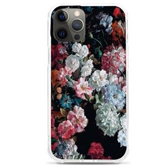 Floral Pattern, Red, Floral Print, E, Dark, Flowers Iphone 12 Pro Max Tpu Uv Print Case by nateshop