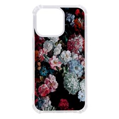 Floral Pattern, Red, Floral Print, E, Dark, Flowers Iphone 13 Pro Tpu Uv Print Case