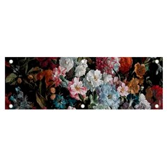 Floral Pattern, Red, Floral Print, E, Dark, Flowers Banner And Sign 6  X 2 