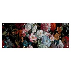 Floral Pattern, Red, Floral Print, E, Dark, Flowers Banner And Sign 8  X 3  by nateshop