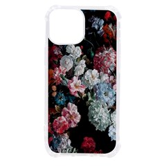 Floral Pattern, Red, Floral Print, E, Dark, Flowers Iphone 13 Mini Tpu Uv Print Case