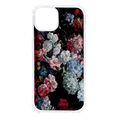 Floral Pattern, Red, Floral Print, E, Dark, Flowers Iphone 13 Tpu Uv Print Case by nateshop