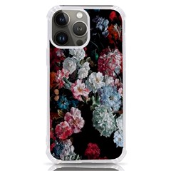 Floral Pattern, Red, Floral Print, E, Dark, Flowers Iphone 13 Pro Max Tpu Uv Print Case by nateshop