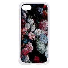 Floral Pattern, Red, Floral Print, E, Dark, Flowers Iphone Se by nateshop