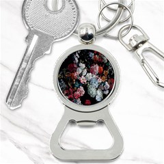 Floral Pattern, Red, Floral Print, E, Dark, Flowers Bottle Opener Key Chain