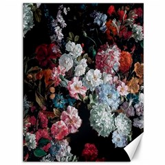 Floral Pattern, Red, Floral Print, E, Dark, Flowers Canvas 36  X 48  by nateshop