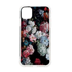 Floral Pattern, Red, Floral Print, E, Dark, Flowers Iphone 11 Tpu Uv Print Case by nateshop