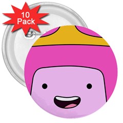 Adventure Time Princess Bubblegum 3  Buttons (10 Pack)  by Sarkoni