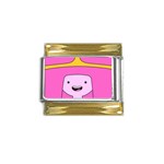 Adventure Time Princess Bubblegum Gold Trim Italian Charm (9mm) Front