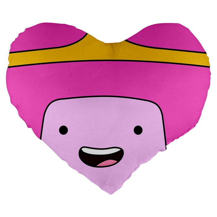 Adventure Time Princess Bubblegum Large 19  Premium Heart Shape Cushions