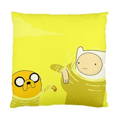 Adventure Time Jake The Dog Finn The Human Artwork Yellow Standard Cushion Case (one Side)