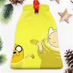 Adventure Time Jake The Dog Finn The Human Artwork Yellow Bell Ornament (Two Sides) Front