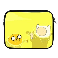 Adventure Time Jake The Dog Finn The Human Artwork Yellow Apple Ipad 2/3/4 Zipper Cases