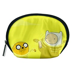 Adventure Time Jake The Dog Finn The Human Artwork Yellow Accessory Pouch (medium) by Sarkoni