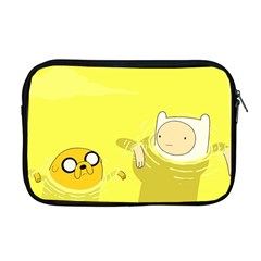 Adventure Time Jake The Dog Finn The Human Artwork Yellow Apple Macbook Pro 17  Zipper Case