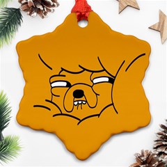 Adventure Time Jake The Dog Ornament (snowflake) by Sarkoni