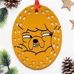 Adventure Time Jake The Dog Oval Filigree Ornament (two Sides) by Sarkoni