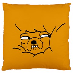 Adventure Time Jake The Dog Standard Premium Plush Fleece Cushion Case (one Side) by Sarkoni