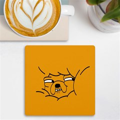 Adventure Time Jake The Dog Uv Print Square Tile Coaster  by Sarkoni