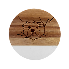 Adventure Time Jake The Dog Marble Wood Coaster (round) by Sarkoni