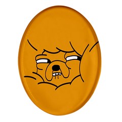 Adventure Time Jake The Dog Oval Glass Fridge Magnet (4 Pack) by Sarkoni