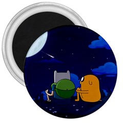 Adventure Time Jake And Finn Night 3  Magnets by Sarkoni