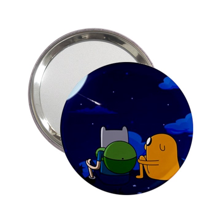 Adventure Time Jake And Finn Night 2.25  Handbag Mirrors