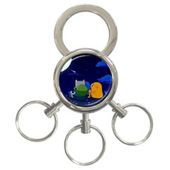 Adventure Time Jake And Finn Night 3-ring Key Chain by Sarkoni