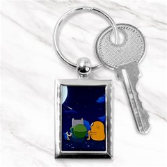 Adventure Time Jake And Finn Night Key Chain (rectangle) by Sarkoni