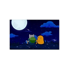 Adventure Time Jake And Finn Night Sticker (rectangular) by Sarkoni