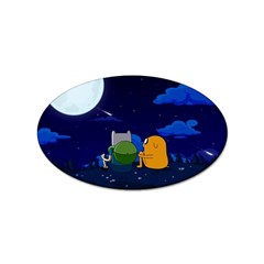 Adventure Time Jake And Finn Night Sticker Oval (10 Pack) by Sarkoni