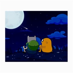 Adventure Time Jake And Finn Night Small Glasses Cloth by Sarkoni