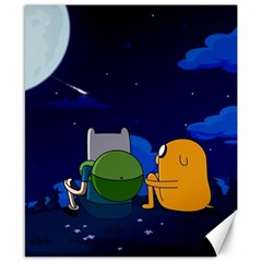 Adventure Time Jake And Finn Night Canvas 8  X 10  by Sarkoni