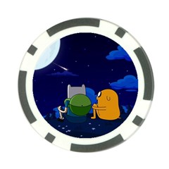 Adventure Time Jake And Finn Night Poker Chip Card Guard by Sarkoni