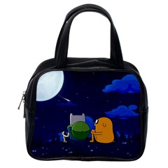 Adventure Time Jake And Finn Night Classic Handbag (one Side) by Sarkoni