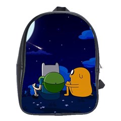 Adventure Time Jake And Finn Night School Bag (large) by Sarkoni