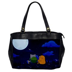 Adventure Time Jake And Finn Night Oversize Office Handbag by Sarkoni