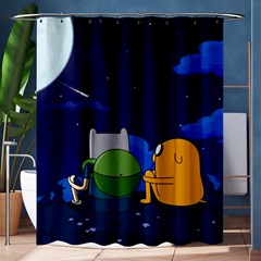 Adventure Time Jake And Finn Night Shower Curtain 60  X 72  (medium)  by Sarkoni