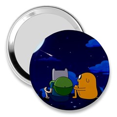 Adventure Time Jake And Finn Night 3  Handbag Mirrors by Sarkoni