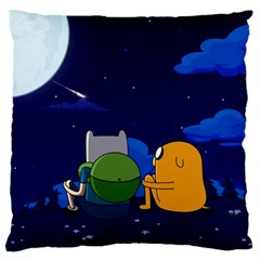 Adventure Time Jake And Finn Night Standard Premium Plush Fleece Cushion Case (two Sides) by Sarkoni