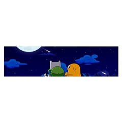 Adventure Time Jake And Finn Night Oblong Satin Scarf (16  X 60 ) by Sarkoni