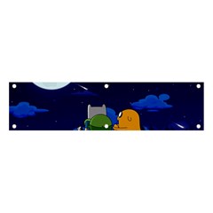 Adventure Time Jake And Finn Night Banner And Sign 4  X 1  by Sarkoni