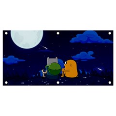 Adventure Time Jake And Finn Night Banner And Sign 4  X 2  by Sarkoni