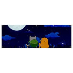 Adventure Time Jake And Finn Night Banner And Sign 12  X 4  by Sarkoni