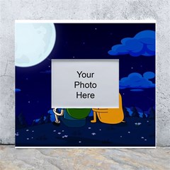 Adventure Time Jake And Finn Night White Wall Photo Frame 5  X 7  by Sarkoni