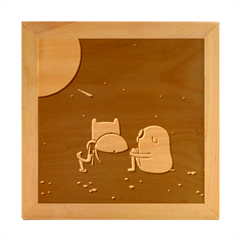 Adventure Time Jake And Finn Night Wood Photo Frame Cube by Sarkoni