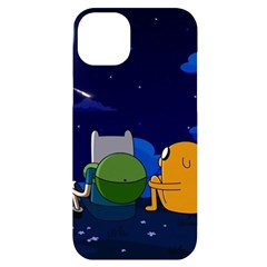 Adventure Time Jake And Finn Night Iphone 14 Plus Black Uv Print Case by Sarkoni