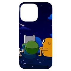 Adventure Time Jake And Finn Night Iphone 14 Pro Max Black Uv Print Case by Sarkoni