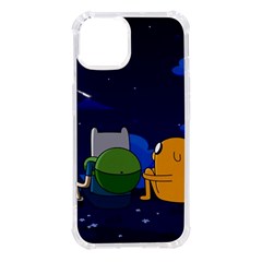 Adventure Time Jake And Finn Night Iphone 14 Tpu Uv Print Case by Sarkoni