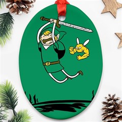 Adventure Time The Legend Of Zelda Ornament (oval) by Sarkoni